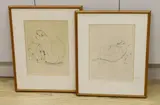 Danae' and 'Europa and the bull by Georg Mayer-Marton, pencil, sold May 2022