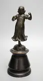 An Edwardian Art Union of London bronze figure of a girl by Louis Frederick Roselieb, bronze, offered May 2022