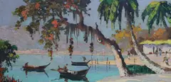 Trinidad, West Indies by Cecil R. D'Oyly-John, oil on canvas, sold May 2022