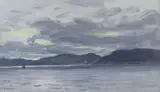 Scottish coastal landscape by Hector Chalmers, oil on board, sold May 2022