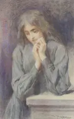 Umilta by Vespasiano Bignami, 1919, watercolour, sold May 2022