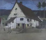 Bavarian House by Melchior Kern, 1919, ink and watercolour, offered May 2022