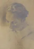 Head study by Garcia Fioresi, 1921, pencil, sold May 2022