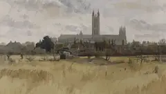 Canterbury Cathedral by John Doyle, watercolour, sold May 2022