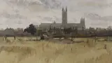 Canterbury Cathedral by John Doyle, watercolour, sold May 2022