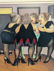 Getting Ready by Beryl Cook, print, sold May 2022