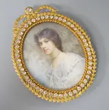 Portrait miniature of Maud by Edith Rowland, watercolour, sold Apr 2022