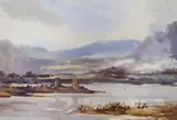 Loch scene by Sydney Vale, watercolour, offered Apr 2022