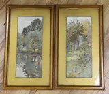 Woodland scenes by Henry Charles Innes Fripp, watercolor, sold Apr 2022