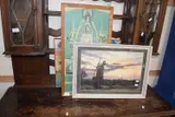 'evening grandeur, horsey mere mill', acrylic, f/g, together with a further oil on by Norman Pellew, ACRYLIC, sold Jul 2022