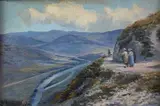 Precipice Walk, Dollgellau by Henry Hadfield Cubley, oil on board, sold Jul 2022