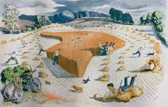 Harvesting by John Nash, oil, sold Jul 2022