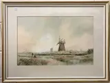 Broadland Mill, Runham by Keith Johnson, watercolour, offered Jul 2022