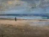 A lone figure on a beach, chromolithograph by John Bond, print (other), offered Jul 2022