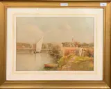 Ranworth, Norfolk Broads, chromolithograph by Louis Burleigh Bruhl, print (other), offered Jul 2022