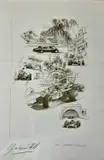 Limited edition print of F1 World Champion Graham Hill at Monaco, inscribed 70/100 by Michael Turner, print, sold Jul 2022