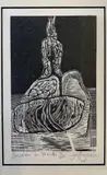 Garden in Winter by Geoffrey Wales, engraving on paper, sold Jul 2022
