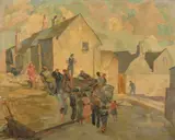 Chy-an-Chy Corner St Ives by Arminell Morshead, oil on canvas, sold Oct 2023