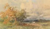 Bakewell Church, Derbyshire by F.W. Hattersley, watercolour, sold Oct 2023