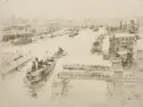 The Tyne by William Walcott, etching, sold Oct 2023