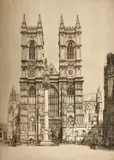 Westminster Abbey by Mortimer Menpes, engraving, sold Oct 2023