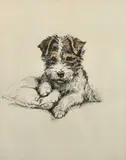 Who Called by Lucy Dawson, etching, sold Oct 2023