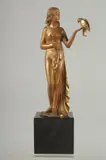 The parrot girl by Demetre Chiparus, bronze, offered Oct 2023