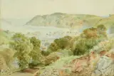 British, A view of Lynton with a coastal landscape beyond by Ebenezer Wake Cook, 1901, watercolour, offered Oct 2023