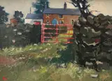 Entitled verso 'The New by Robert Dawson, oil on board, sold Dec 2020