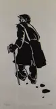 Entitled 'Huw by Kyffin Williams Ra limited edition, woodcut, sold Dec 2020