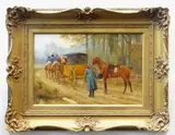 Untitled by George Goodwin Kilburne, oil on panel, offered Dec 2020
