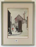 Entitled ' by L S Lowry limited edition, lithograph, sold Nov 2020