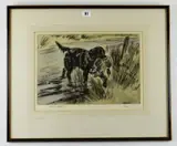 Entitled 'In by Henry Wilkinson limited edition, etching, sold Nov 2020