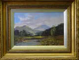 Untitled by Phil Ray, oil on panel, sold Nov 2020