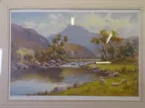 Snowdon with a river and grazing cattle and by Warren Williams Arca Limited Edition Print, PRINT, offered Nov 2020