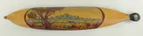 Hermannsberg, NT, painted woomera, depicting NT landscape, probably McDonnell Ranges, 65cm Provenance: collected, Arunta Art Gallery, Alice Springs, NT, 1968 by Walter Ebatarinja, oil, sold Oct 2020