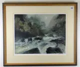 Print - river landscape by William Selwyn colour limited edition, print, sold Oct 2020