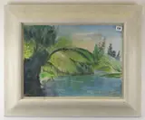 Llandrindod Wells by John Melville, 1971, watercolour, offered Oct 2020