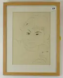 Untitled by Glyn Morgan, ink on paper, offered Oct 2020