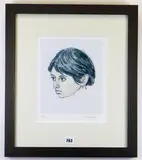Colour print - portrait of Norma Lopez by Kyffin Williams Ra limited edition, print, sold Oct 2020