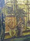 Studio Window by Anthony Byrne, oil on board, sold Oct 2020