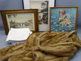 90cms L and a small selection of vintage pictures and prints ETC by Lady's Vintage Fur Jacket, print (other), sold Oct 2020