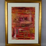 'DVH 3000', a mixed media abstract work of art, signed by Deborah Vallance, mixed media, sold Jul 2018