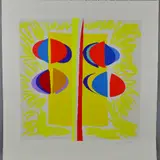 'Carlyon Sunshine', a mixed media collage, 17/70, hand by Terry Frost, mixed media, sold Jul 2018