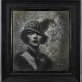 'Cabaret Queen', an oil on canvas portrait of a woman wearing 1930' by Hamish Blakely, 2007, oil on canvas, sold Jul 2018