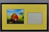 'Winnie The Pooh', A animated feature cel and clean up drawing of Winnie The Pooh by Walt Disney, watercolor, sold Jul 2018