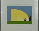 'Sheep Sleeping', A Limited Edition print, 642/850, of stylised by Mackenzie Thorpe, print, sold Jul 2018