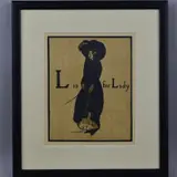 'L is For A Lady', a lithograph from the 'An Alphabet' by William Nicholson, lithograph, sold Jul 2018