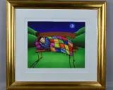 'Sweet Dreams', A Limited Edition print of a man and his dog by Paul Horton, 2004, print, sold Jul 2018