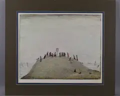 'The Notice Board', A Limited Edition print, signed in pencil by L. S. Lowry, print, sold Jul 2018